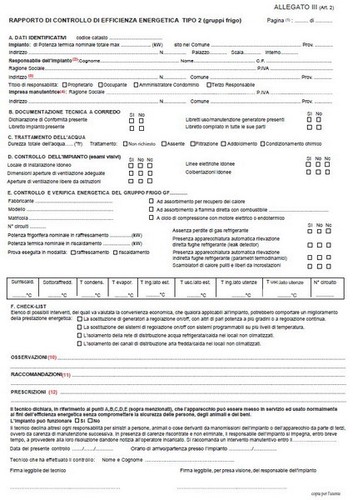 Rapporto controllo efficienza - rapporto,